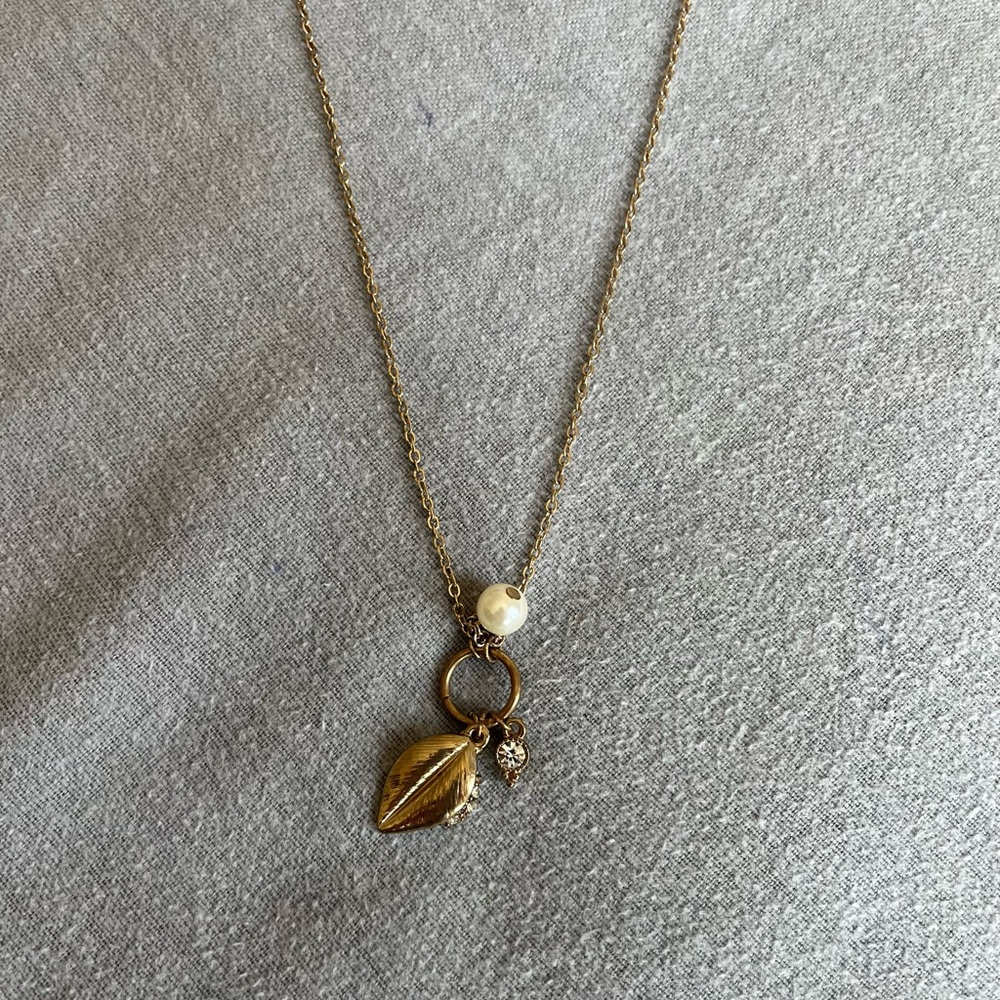 Long Gold Pendant Necklace